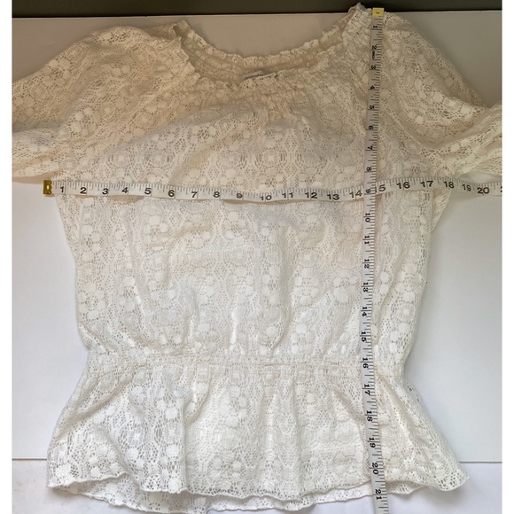 CHRISTOPHER & BANKS Lace Boho | Peasant Blouse - Picture 7 of 8